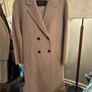 Coach Women's Beige Double-Breasted  Coat